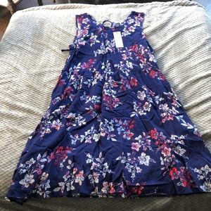 NWT! Sonoma dress, blue with flower pattern!